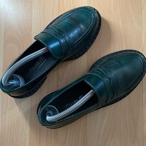 L’Intervalle dark green/black loafers - Size 37 EU (Size 7) $168 + tax.